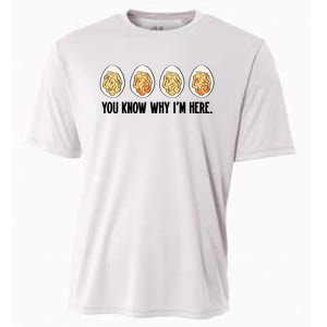 You Know Why IM Here Thanksgiving Eggs Cooling Performance Crew T-Shirt