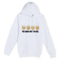 You Know Why IM Here Thanksgiving Eggs Premium Pullover Hoodie