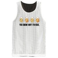 You Know Why IM Here Thanksgiving Eggs Mesh Reversible Basketball Jersey Tank