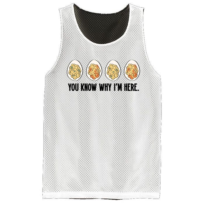 You Know Why IM Here Thanksgiving Eggs Mesh Reversible Basketball Jersey Tank