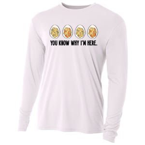 You Know Why IM Here Thanksgiving Eggs Cooling Performance Long Sleeve Crew