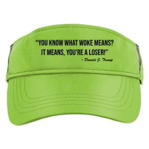 You Know What Woke Means? It Means, You're A Loser! Adult Drive Performance Visor