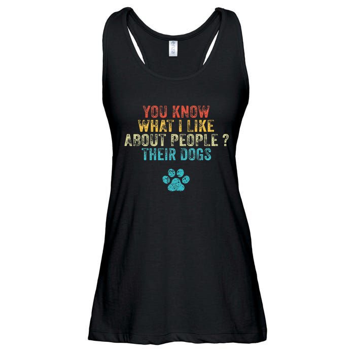 You Know What I Like About People Their Dogs Dog Lover Ladies Essential Flowy Tank