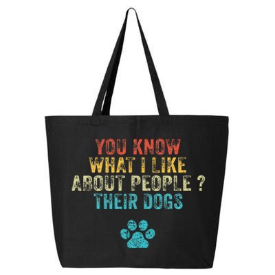 You Know What I Like About People Their Dogs Dog Lover 25L Jumbo Tote