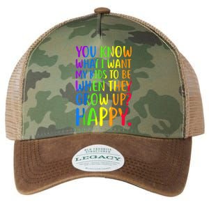 You Know What I Want My Kids To Be When They Grow Up Happy Legacy Tie Dye Trucker Hat