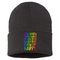 You Know What I Want My Kids To Be When They Grow Up Happy Sustainable Knit Beanie