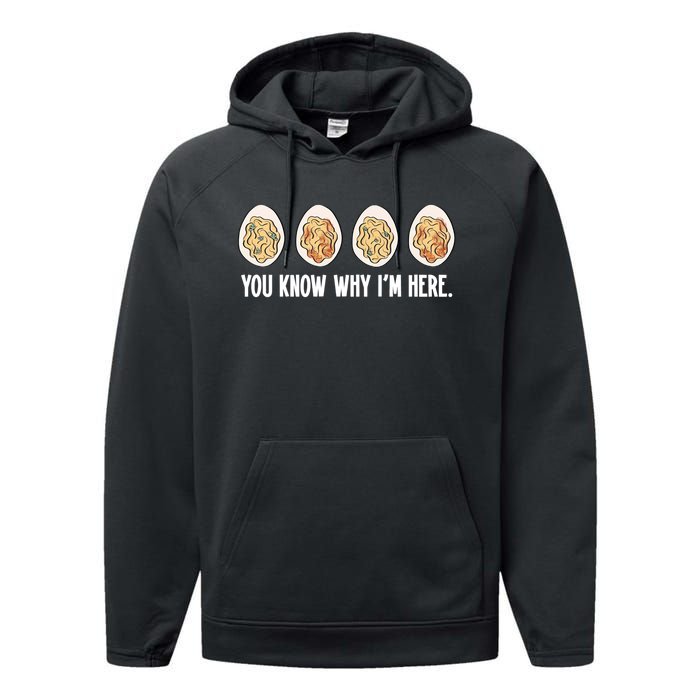 You Know Why Im Here Thanksgiving Performance Fleece Hoodie