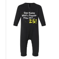 You Know WhatS Funnier Than 24 25 Year Old 25th Birthday Infant Fleece One Piece