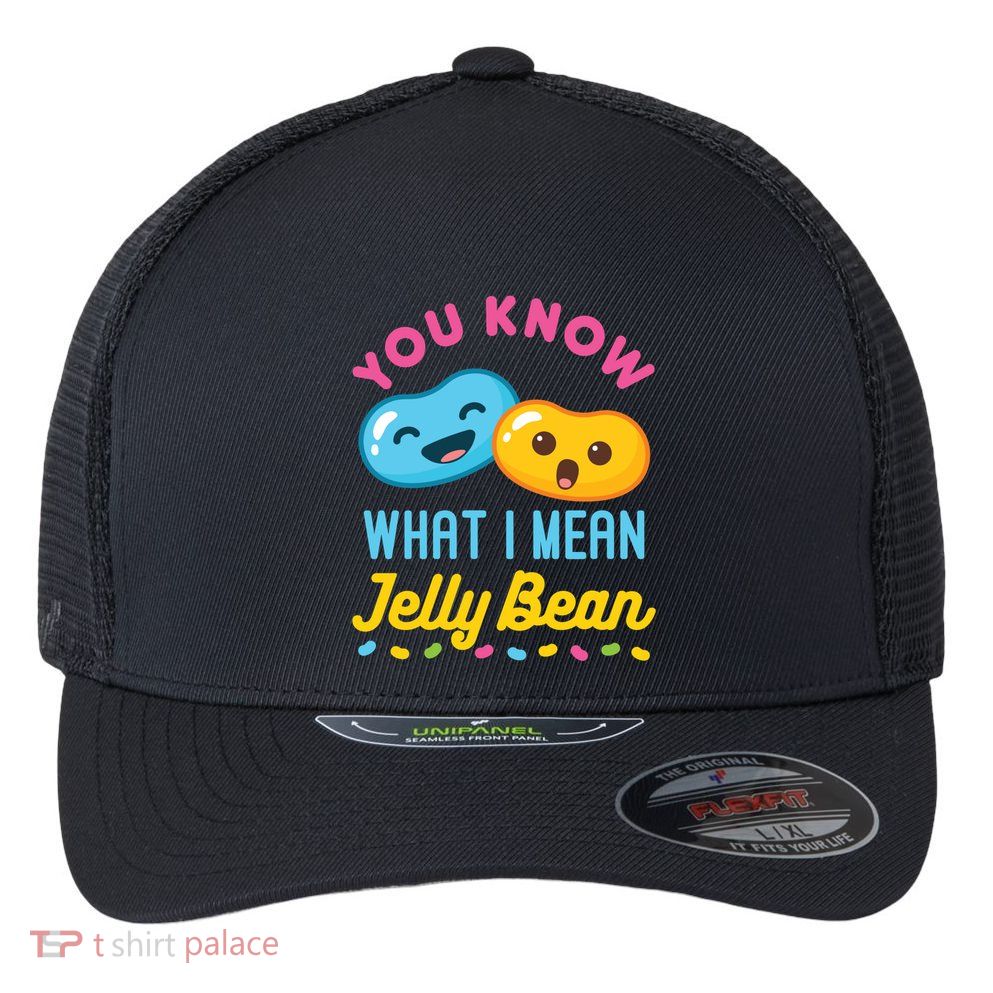 You Know What I Mean Jelly Bean Flexfit Unipanel Trucker Cap