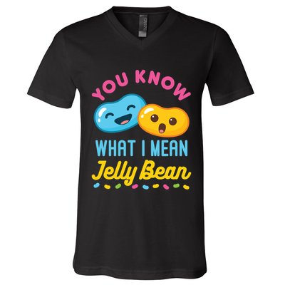 You Know What I Mean Jelly Bean V-Neck T-Shirt