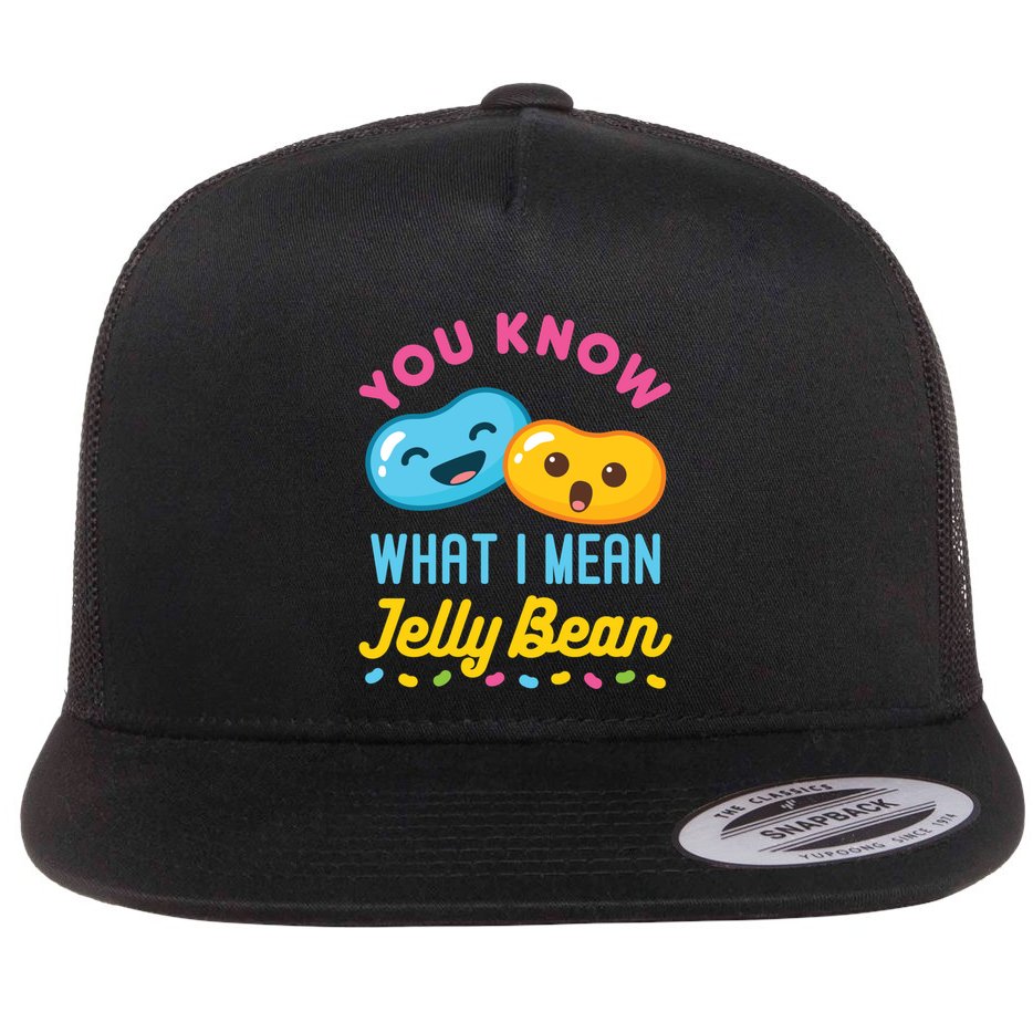 You Know What I Mean Jelly Bean Flat Bill Trucker Hat