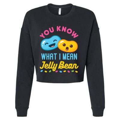 You Know What I Mean Jelly Bean Cropped Pullover Crew