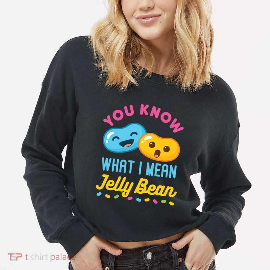 You Know What I Mean Jelly Bean Cropped Pullover Crew