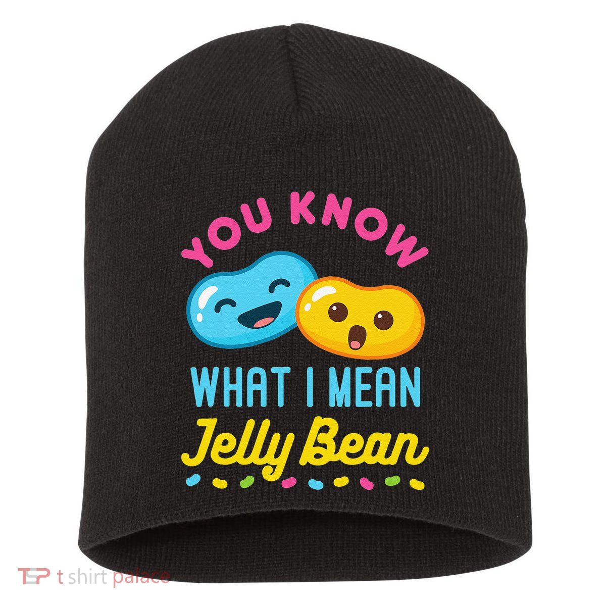 You Know What I Mean Jelly Bean Cute Sweets Lover Kawaii Short Acrylic Beanie