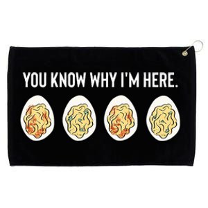 You Know Why I'm Here Thanksgiving Deviled Eggs Fall Grommeted Golf Towel