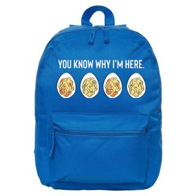 You Know Why I'm Here Thanksgiving Deviled Eggs Fall 16 in Basic Backpack