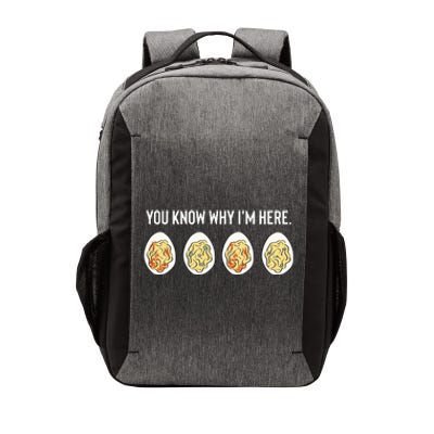 You Know Why I'm Here Thanksgiving Deviled Eggs Fall Vector Backpack