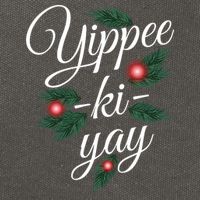 Yippee Ki Yay Christmas Holiday Cotton Canvas Backpack