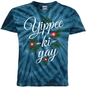 Yippee Ki Yay Christmas Holiday Kids Tie-Dye T-Shirt