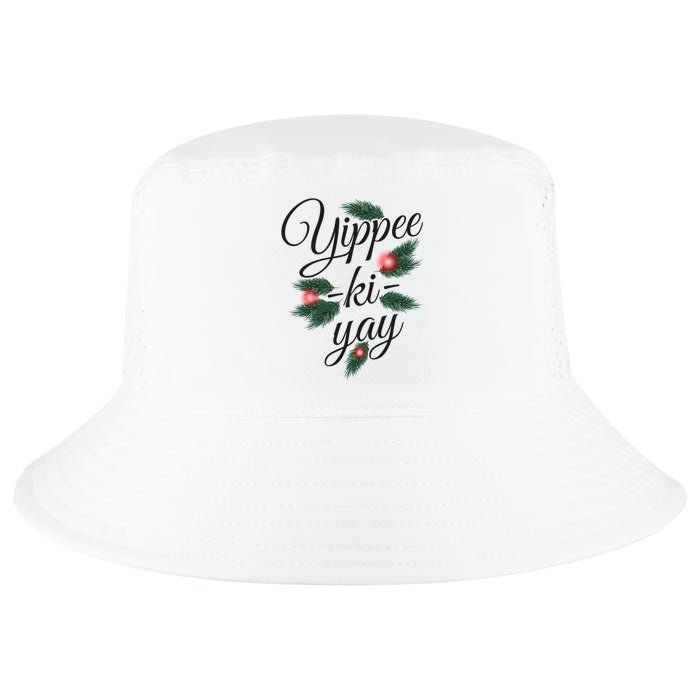 Yippee Ki Yay Christmas Holiday Cool Comfort Performance Bucket Hat