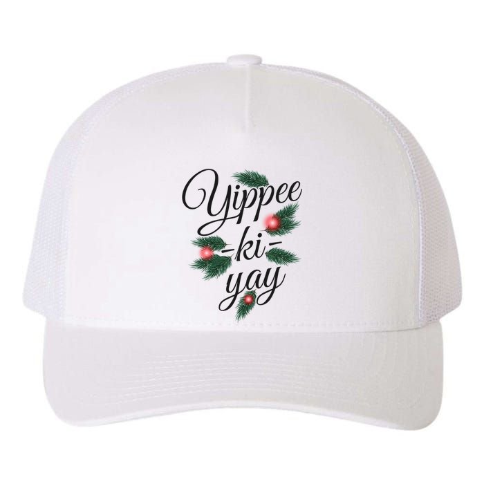 Yippee Ki Yay Christmas Holiday Yupoong Adult 5-Panel Trucker Hat