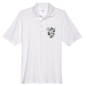 Yippee Ki Yay Christmas Holiday Men's Origin Performance Pique Polo