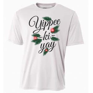 Yippee Ki Yay Christmas Holiday Cooling Performance Crew T-Shirt