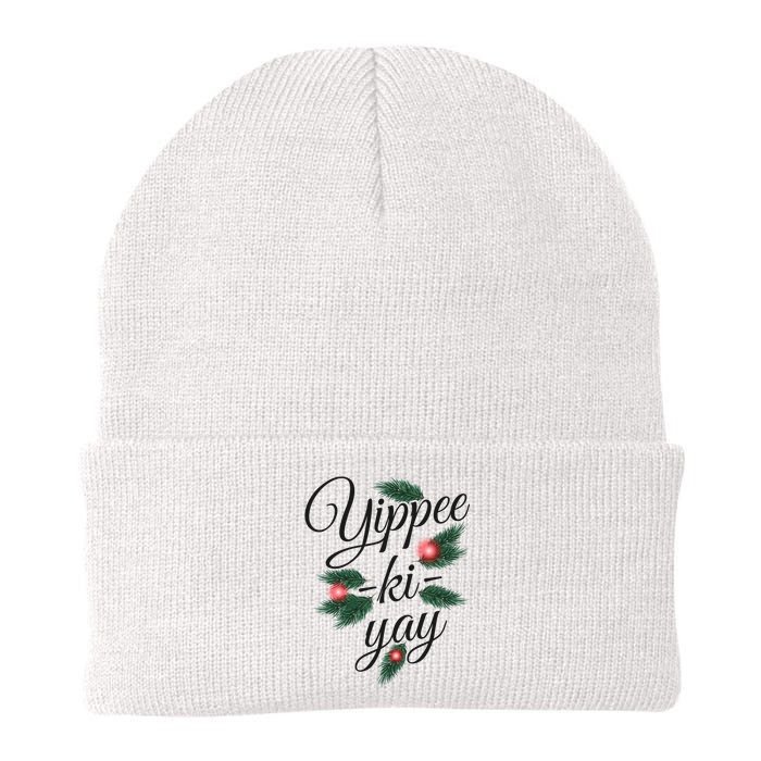 Yippee Ki Yay Christmas Holiday Knit Cap Winter Beanie