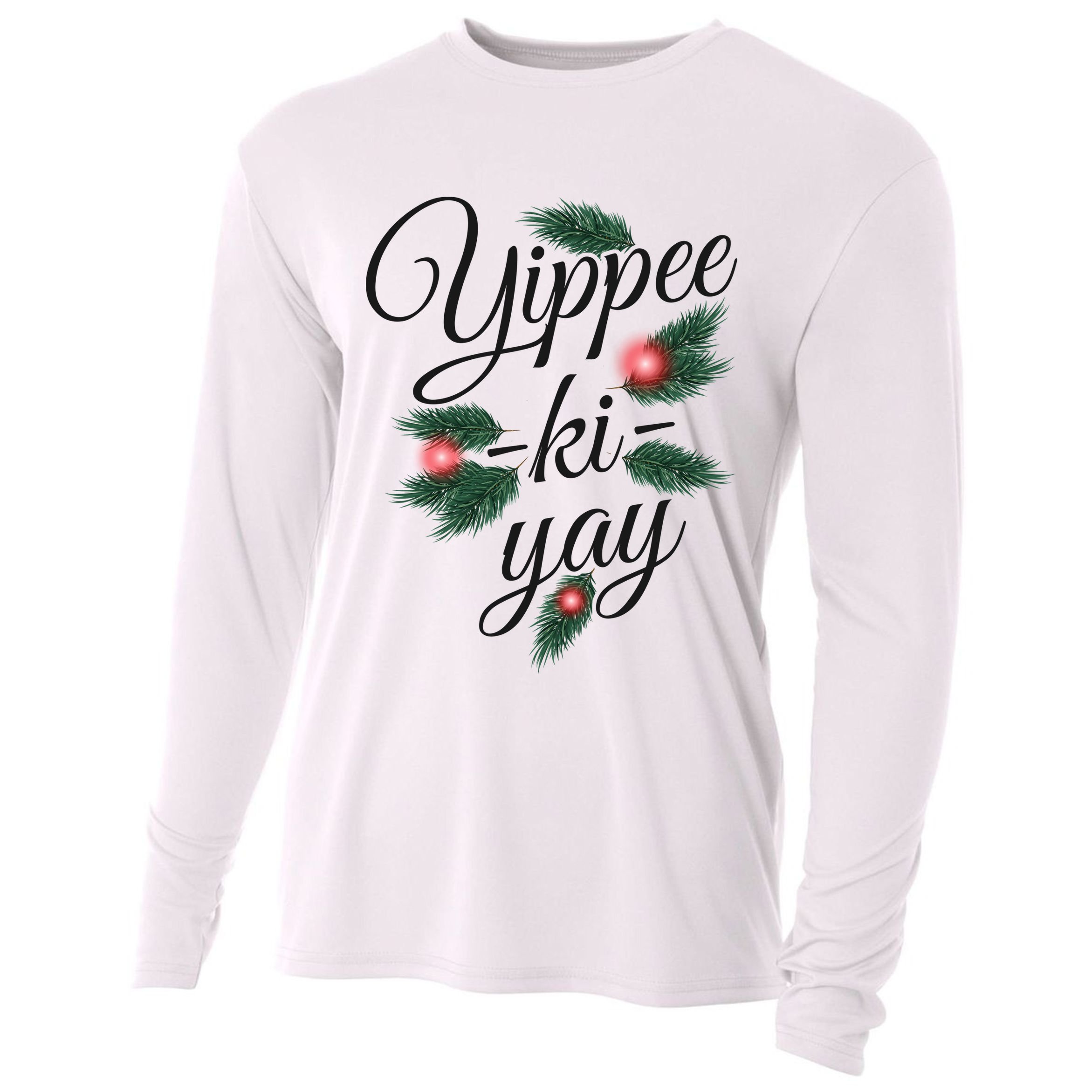 Yippee Ki Yay Christmas Holiday Cooling Performance Long Sleeve Crew