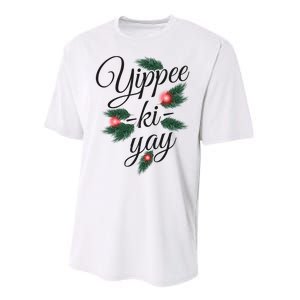 Yippee Ki Yay Christmas Holiday Performance Sprint T-Shirt