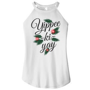 Yippee Ki Yay Christmas Holiday Women's Perfect Tri Rocker Tank