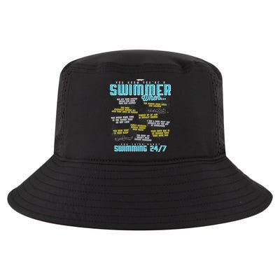 You Know You're A Swimmer When Funny List For Swim Gift Cool Comfort Performance Bucket Hat