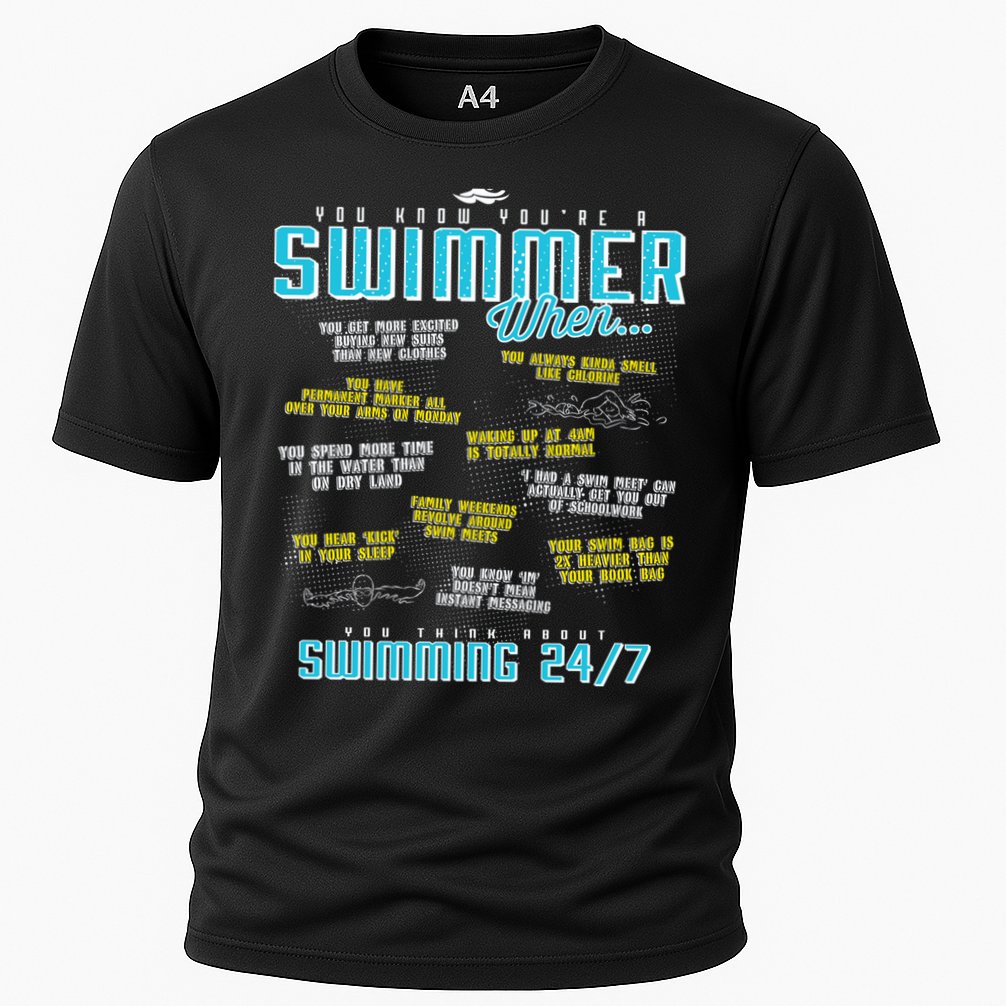 You Know You're A Swimmer When Funny List For Swim Gift Performance Shirt