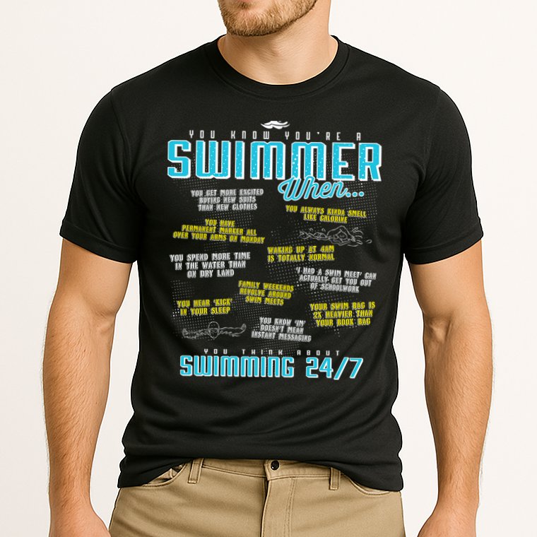 You Know You're A Swimmer When Funny List For Swim Gift Performance Shirt