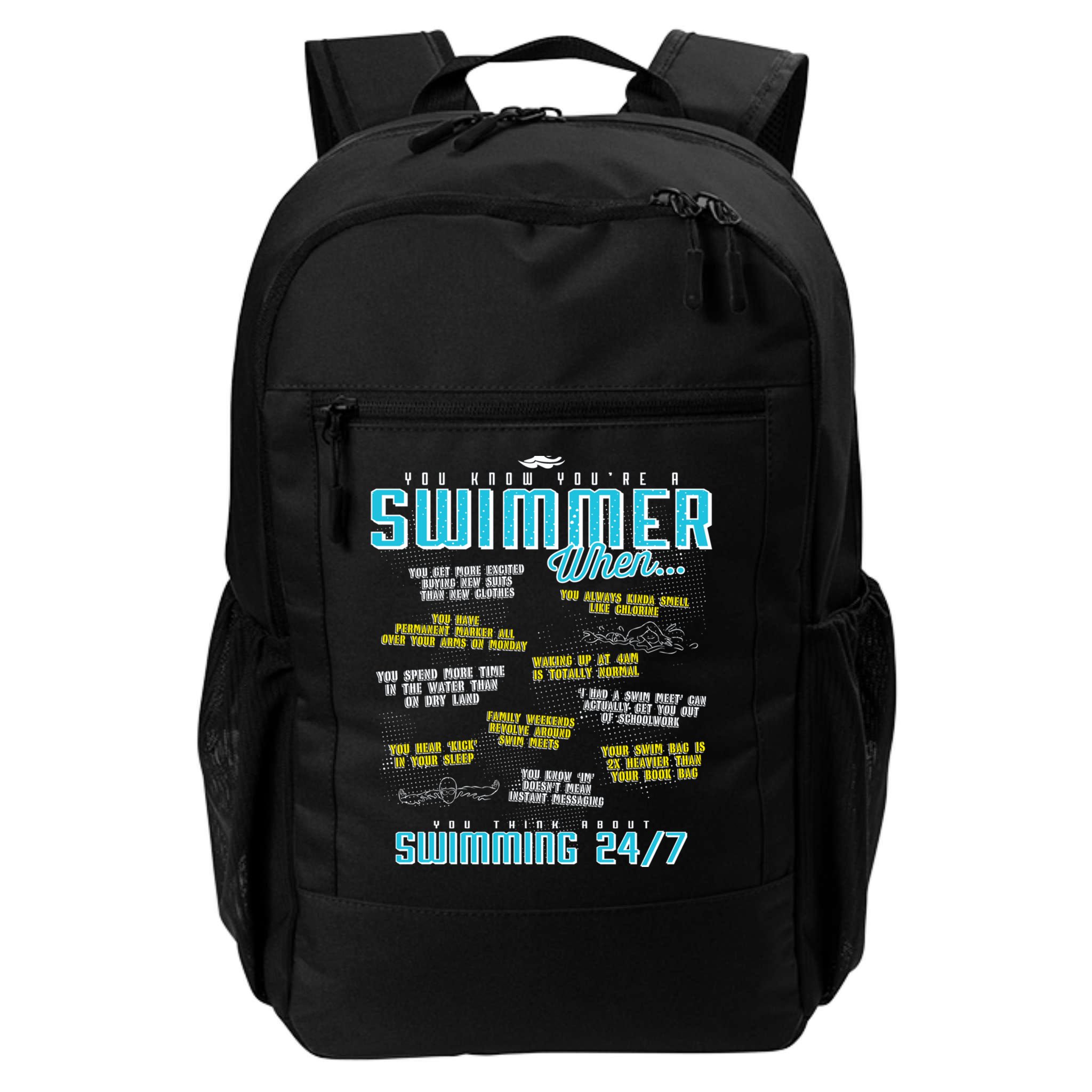 You Know You're A Swimmer When Funny List For Swim Gift Backpack