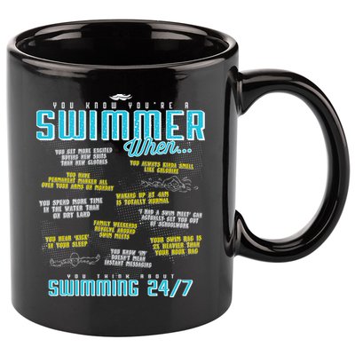You Know You're A Swimmer When Funny List For Swim Gift 11oz C Handle Ceramic Mug