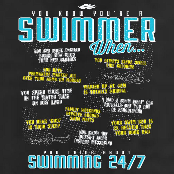 You Know You're A Swimmer When Funny List For Swim Gift Golf Towel