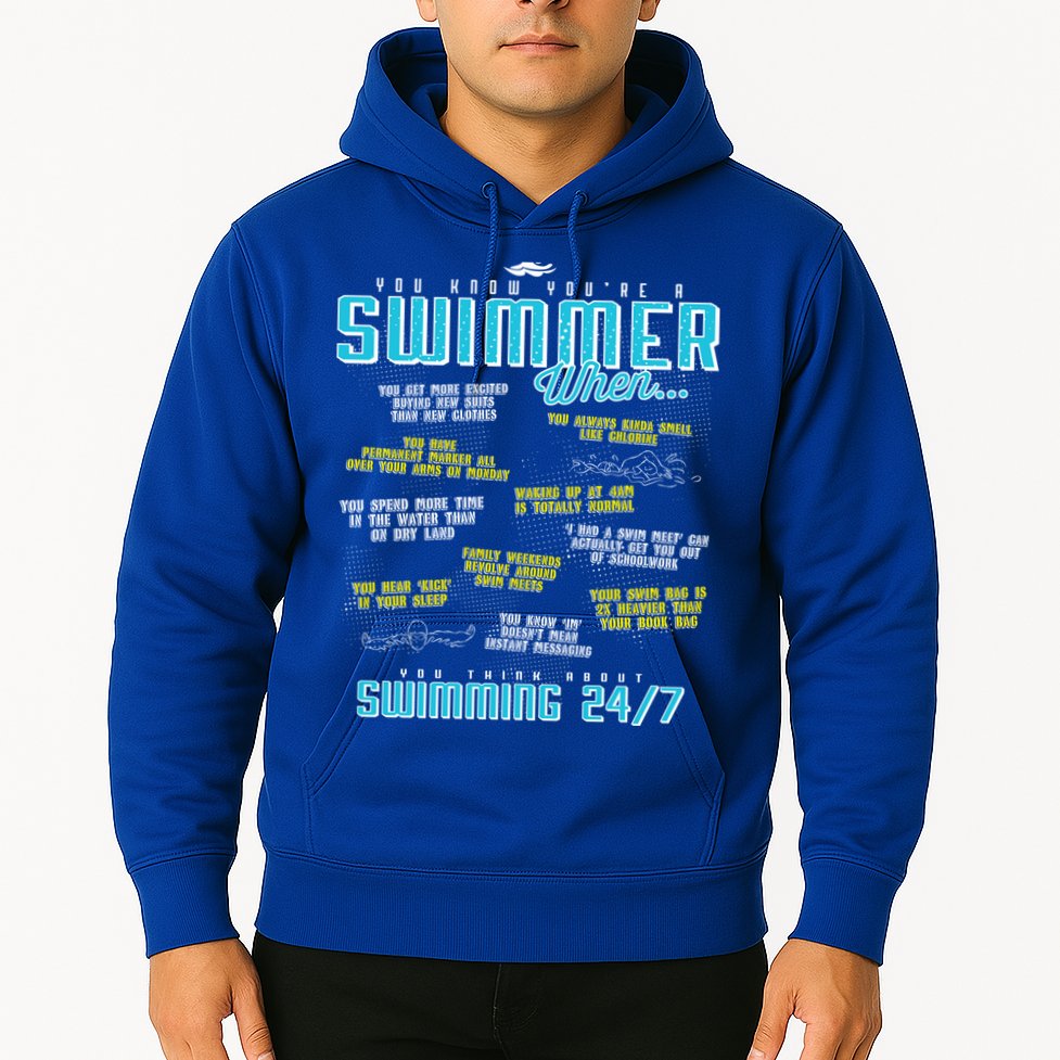 You Know You're A Swimmer When Funny List For Swim Gift Hoodie