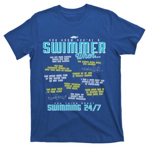 You Know You're A Swimmer When Funny List For Swim Gift T-Shirt