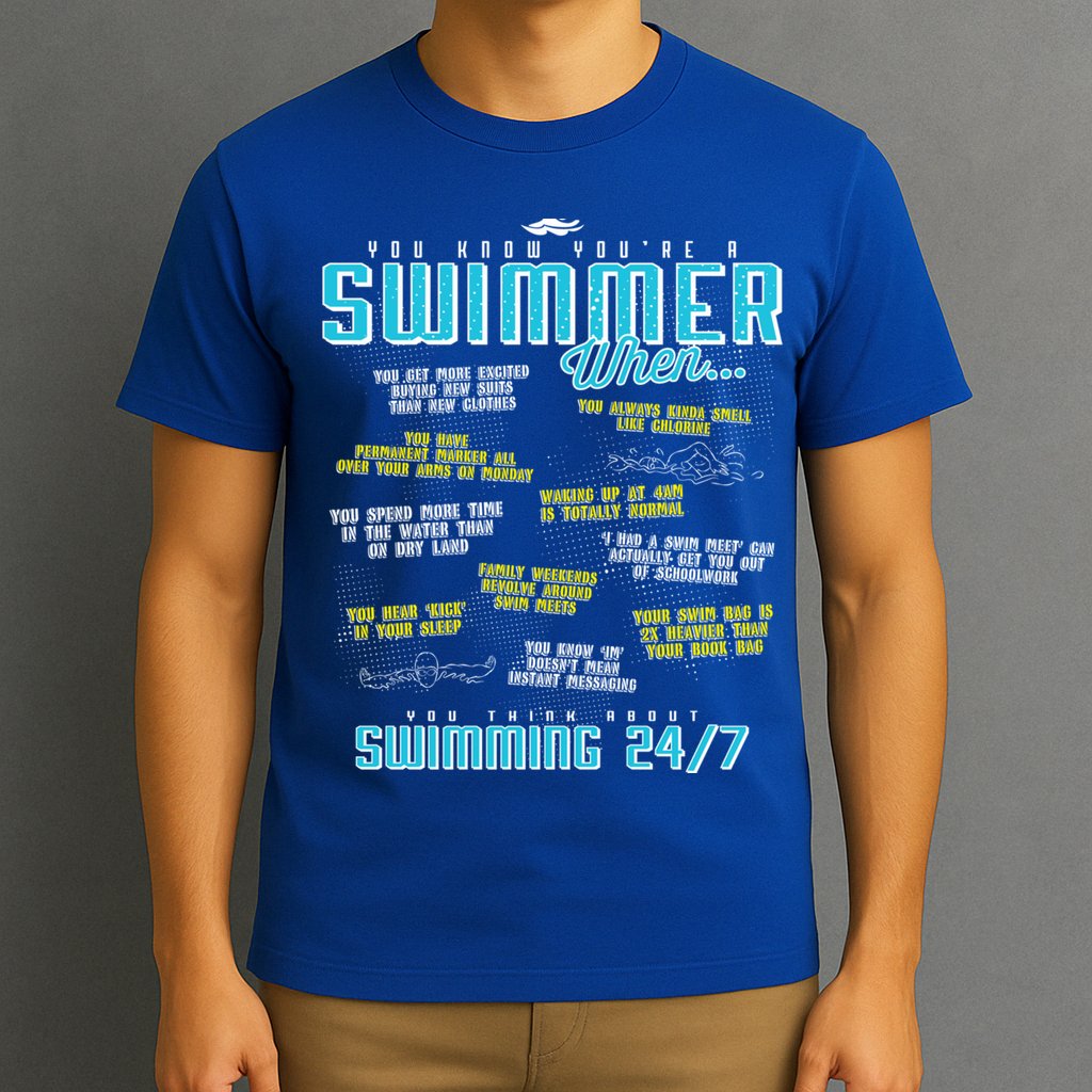 You Know You're A Swimmer When Funny List For Swim Gift T-Shirt