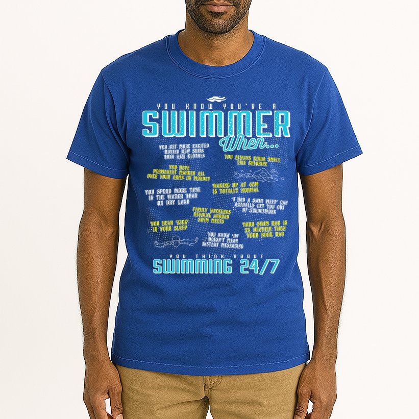 You Know You're A Swimmer When Funny List For Swim Gift Tall T-Shirt