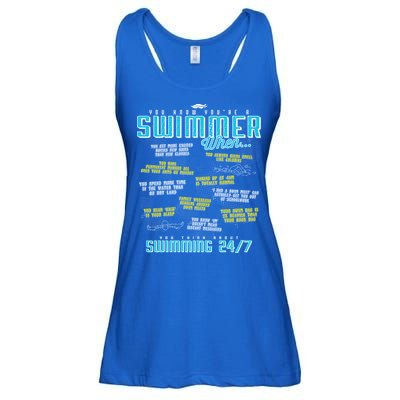 You Know You're A Swimmer When Funny List For Swim Gift Ladies Essential Flowy Tank