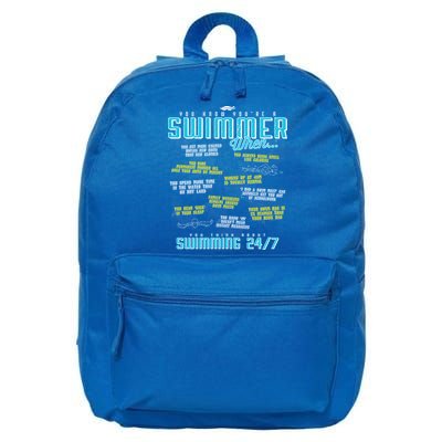 You Know You're A Swimmer When Funny List For Swim Gift 16 in Basic Backpack