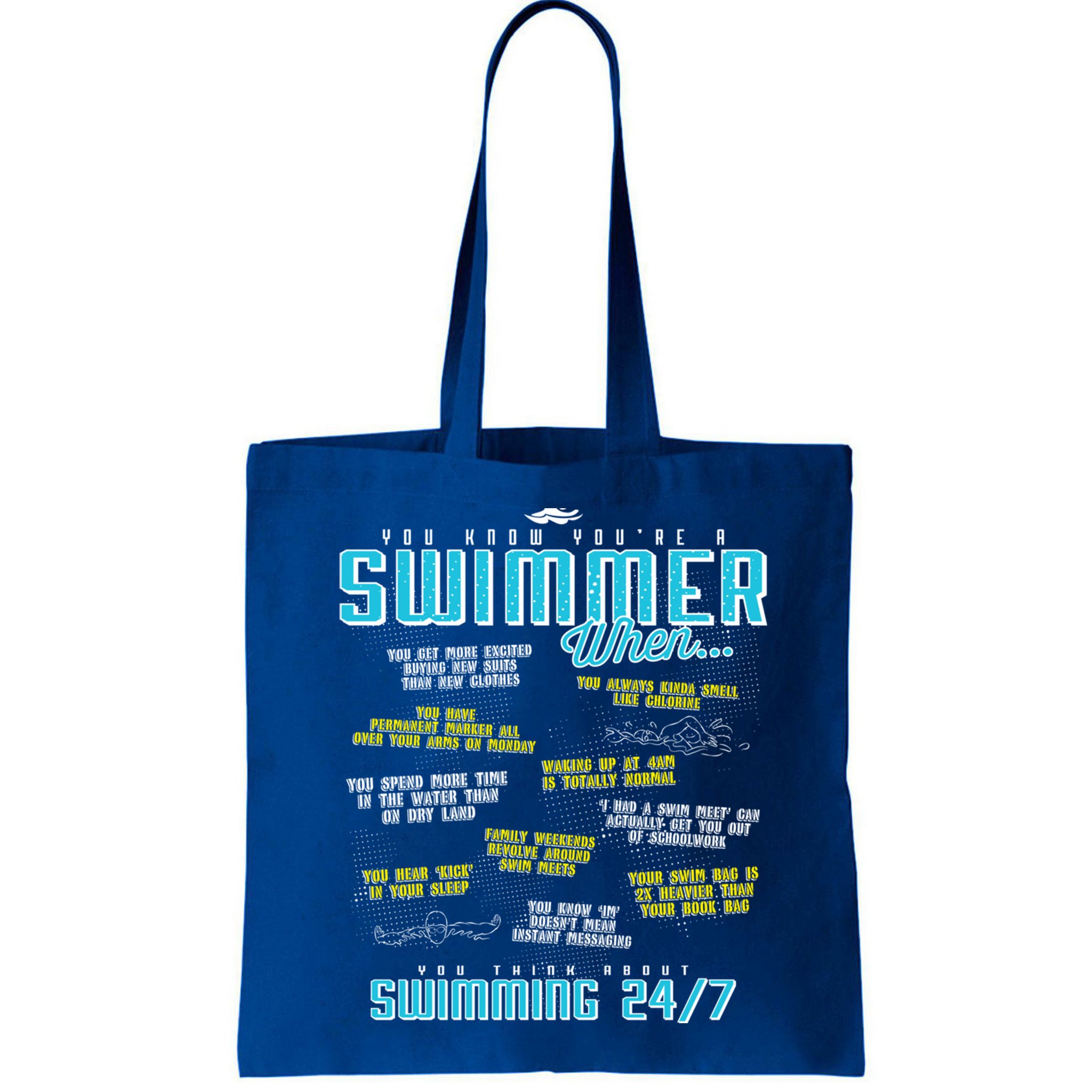You Know You're A Swimmer When Funny List For Swim Gift Bag