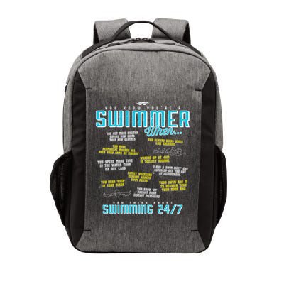 You Know You're A Swimmer When Funny List For Swim Gift Vector Backpack