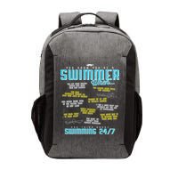 You Know You're A Swimmer When Funny List For Swim Gift Vector Backpack