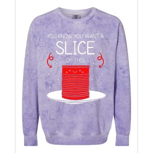 You Know You Want A Slice Of This Canned Cranberry Sauce Colorblast Crewneck Sweatshirt