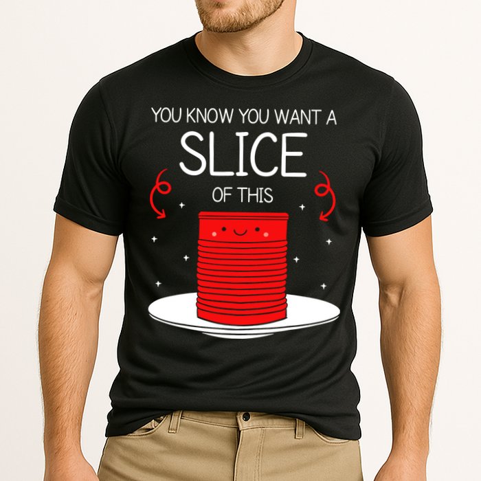 You Know You Want A Slice Of This Canned Cranberry Sauce Cooling Performance Crew T-Shirt