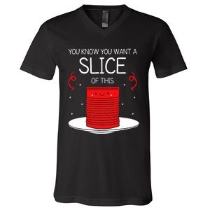 You Know You Want A Slice Of This Canned Cranberry Sauce V-Neck T-Shirt