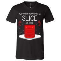 You Know You Want A Slice Of This Canned Cranberry Sauce V-Neck T-Shirt
